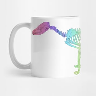 Fox Skeleton Rainbow Mug